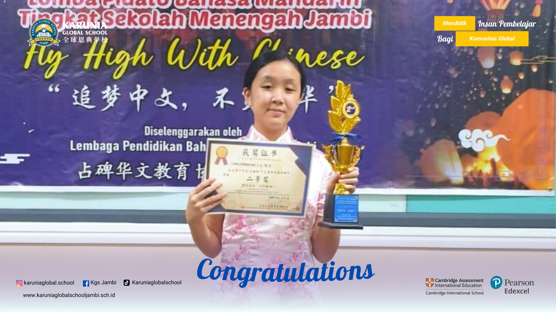 Mandarin Speech Contest for Junior and Senior High Schools in Jambi City