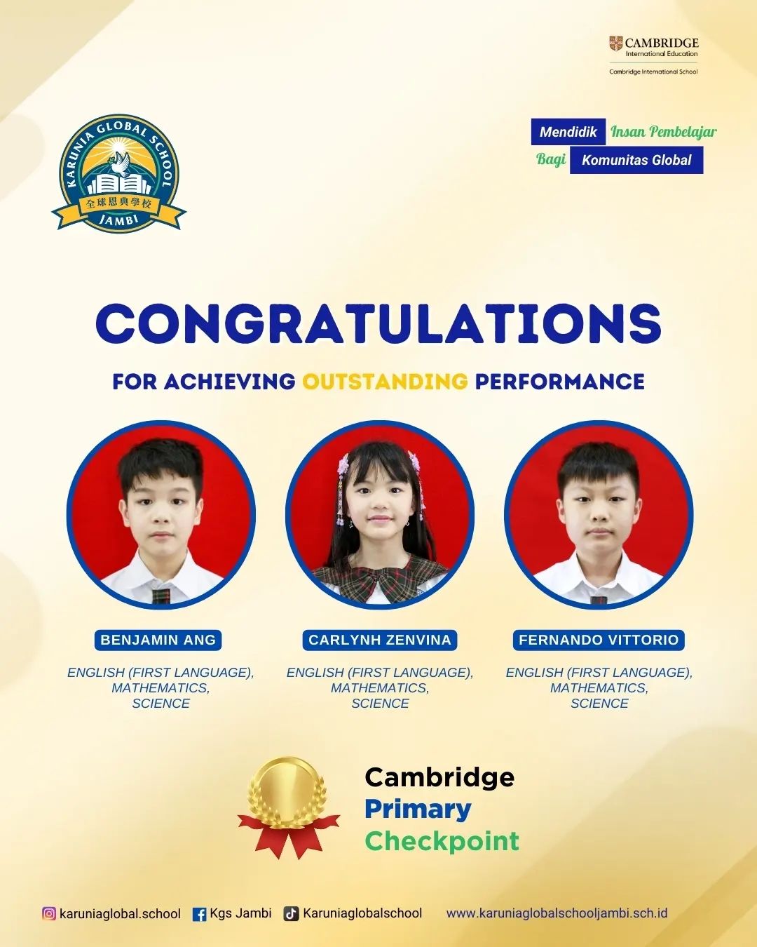 Benjamin Ang, Carlynh Zenvina & Fernando Vittorio